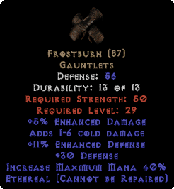 Frostburn - Ethereal - Diablo 2 Resurrection Item Store